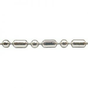 Kogelketting Ball-Bar, vernikkeld, Zilver/Chrome