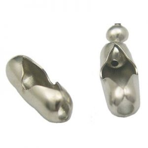 Kogelketting slotje, connector staal vernikkeld