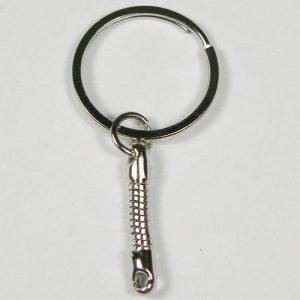 Sleutelring 25 mm met korte snake ketting