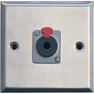 Wandcontactdoos 86 x 86, 1 x 6,35 mm JACK, Metaal