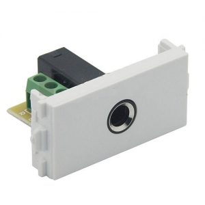 6,35 mm stereo / mono jack insteek module, voor modulair wandcontactdoos systeem