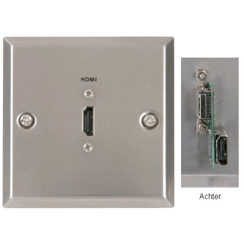 hdmi_wandcontactdoos_blank.jpg HDMI wandcontactdoos enkel, HDMI 1.3 en lager, Blank metaal 86 x 86