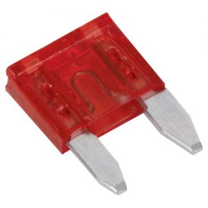 OPRUIMING Mini auto zekering 10 Amp., Rood