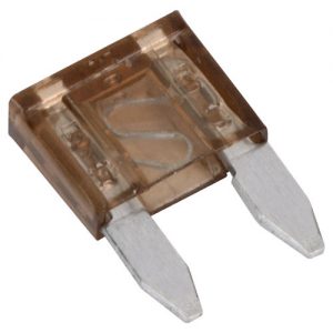 OPRUIMING Mini auto zekering 7,5 Amp., Bruin
