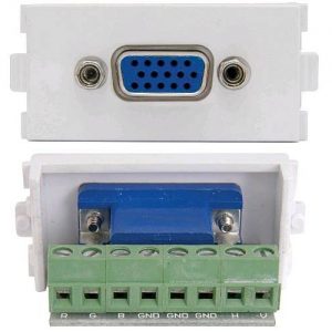 VGA insteek module voor modulaire wandcontactdoos, schroef terminal