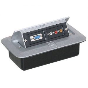 Vloer-, wand pop-up VGA en 3 x RCA/tulp