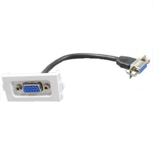 VGA insteek module voor modulaire wandcontactdoos, doorvoer korte kabel