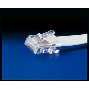 OPRUIMING RJ45 aansluitsnoer, plat 6 Mtr, wit
