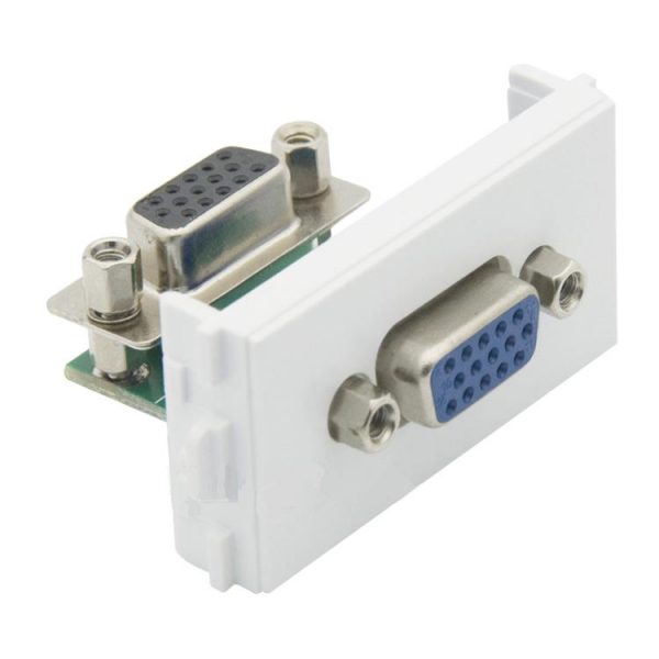 Haakse VGA insteek module voor modulaire wandcontactdoos, doorvoer